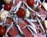 タジン鍋☆鮭と野菜のハーブ蒸し作り方3写真