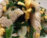 塩麹漬豚ロースでニラ卵炒め作り方7写真