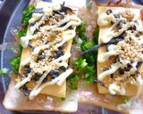 葱×鰹節×塩昆布×胡麻の和トースト作り方4写真