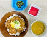 【病院】温玉デミミート丼【給食】作り方7写真