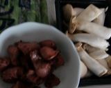 焼き鳥用砂肝をリメイク＋アスパラ＋しめじ作り方1写真