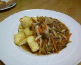 揚げ豆腐のキノコあんかけ作り方7写真