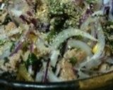 サッパリ～♪赤玉ねぎと豚挽肉のお菜作り方3写真