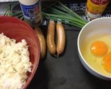 卵とシャウエッセン炒飯作り方1写真