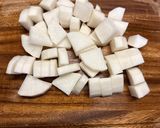 こうや豆腐と大根の煮物作り方1写真