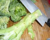 ブロッコリーの皮できんぴら作り方1写真