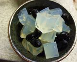 梅風味❀　抹茶ミルキー黒豆寒天作り方2写真