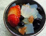 梅風味❀　抹茶ミルキー黒豆寒天作り方3写真