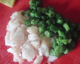 ♡海老とインゲンの袋蒸し　甘酢がけ♡　作り方2写真