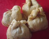 ♡海老とインゲンの袋蒸し　甘酢がけ♡　作り方3写真