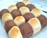 塩麹でもちふわ＊ノンオイル2色ちぎりパン作り方11写真