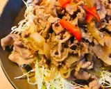 豚こまぎれ肉のポン酢しょうが炒め作り方4写真