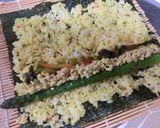 アスパラと鶏そぼろのカレー巻き寿司作り方4写真