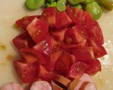 デリ風♪そら豆とウインナーのトマト煮作り方2写真