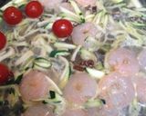 エビ&ズッキーニのパスタ作り方4写真
