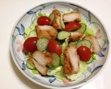 唐揚げ☆リサイクル☆簡単サラダ作り方3写真