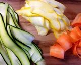 ＊鶏ひき肉のベジロールタワー＊作り方1写真