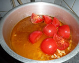 完熟トマトスープ、京都カフェ作り方4写真
