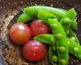 プチトマトとスナップエンドウのおひたし作り方6写真