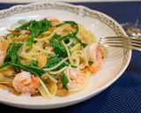 ルッコラとエビのパスタ。作り方6写真