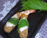 和風✿ごまエビフライのシソチーズ巻き作り方6写真