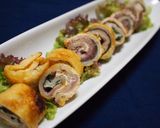 鰯と豚シソの油揚げロール作り方6写真