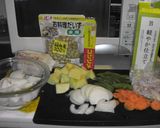 大根とスナップエンドウと大豆の牛乳煮作り方1写真