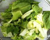簡単♬ロメインレタスのチーズベーコン炒め作り方1写真