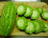 お花のゴーヤバーグ作り方1写真