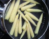 弁当にヤングコーンと人参の塩麹豚肉フライ作り方3写真