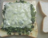 大根葉でチーズトーストサンドイッチ作り方3写真