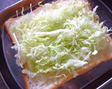 桜えび×塩昆布×キャベツ×大葉トースト作り方1写真