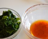 水菜とわかめのピリ辛ナムル【作り置き】作り方1写真