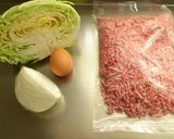 メンチカツ☆キャベツ豚肉でｼﾞｭｰｼｰ作り方1写真