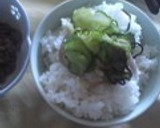 簡単☆みょうがと胡瓜と塩昆布の混ぜご飯作り方6写真