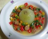 丸ごと新玉ねぎのカラフルソース煮作り方6写真