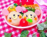 キャラ弁＊耳も簡単に＊くまちゃん作り方4写真