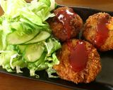 メンチカツ☆キャベツ豚肉でｼﾞｭｰｼｰ作り方15写真