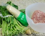家の水餃（スイジャオ）ほうれん草えのき版作り方1写真