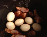 簡単☆炊飯器で手羽元の煮物＆煮卵作り方4写真