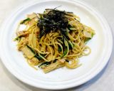 きのことほうれん草の和風パスタ作り方8写真