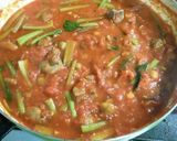 鶏レバーと小松菜のトマトソースパスタ作り方4写真