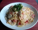フレッシュトマトの豆乳パスタ作り方7写真