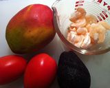 トマト・アボカド・マンゴーの冷製パスタ作り方1写真