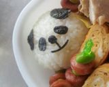 キャラ弁 簡単パンダ弁当作り方3写真