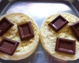 塩・チョコ・胡麻とスキムミルクのトースト作り方1写真