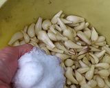 らっきょうの梅酢漬けだワン作り方1写真