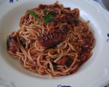 タコのトマトパスタ♪作り方7写真