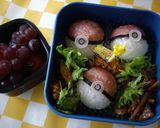 開く！ポケモン入モンスターボールおにぎり作り方10写真