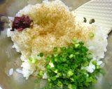 トースター焼きおにぎり～梅葱×塩昆布作り方2写真